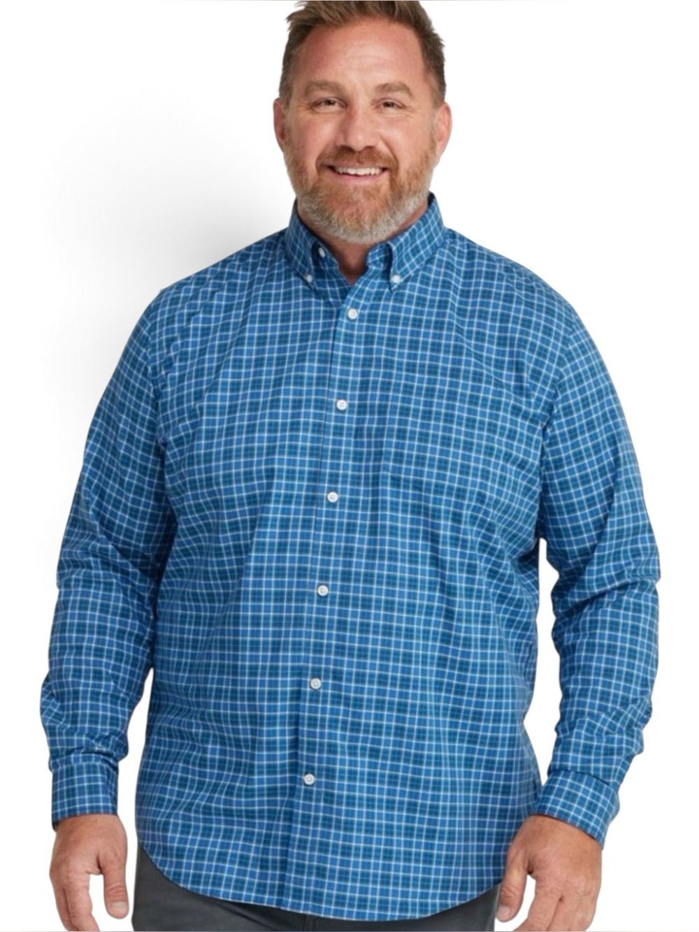NEW L.L. Bean Kennebunk TrueCool Wrinkle-Free Shirt Bearing Blue Men XXL Tall